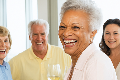 group of happy seniors